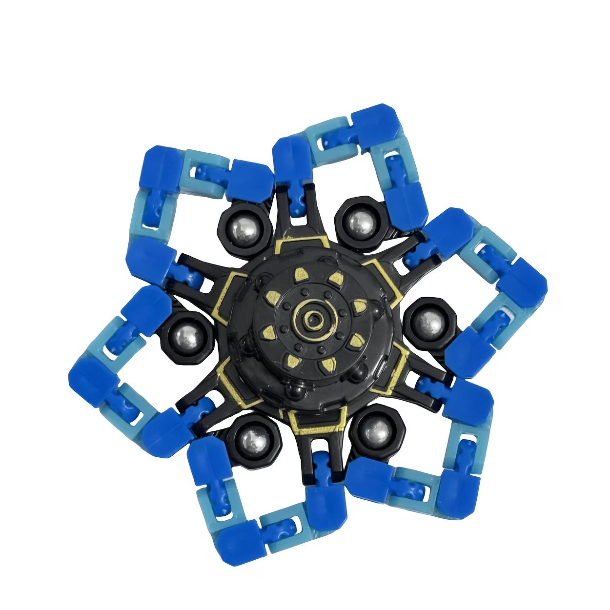 Blue transformable robot fidget spinner